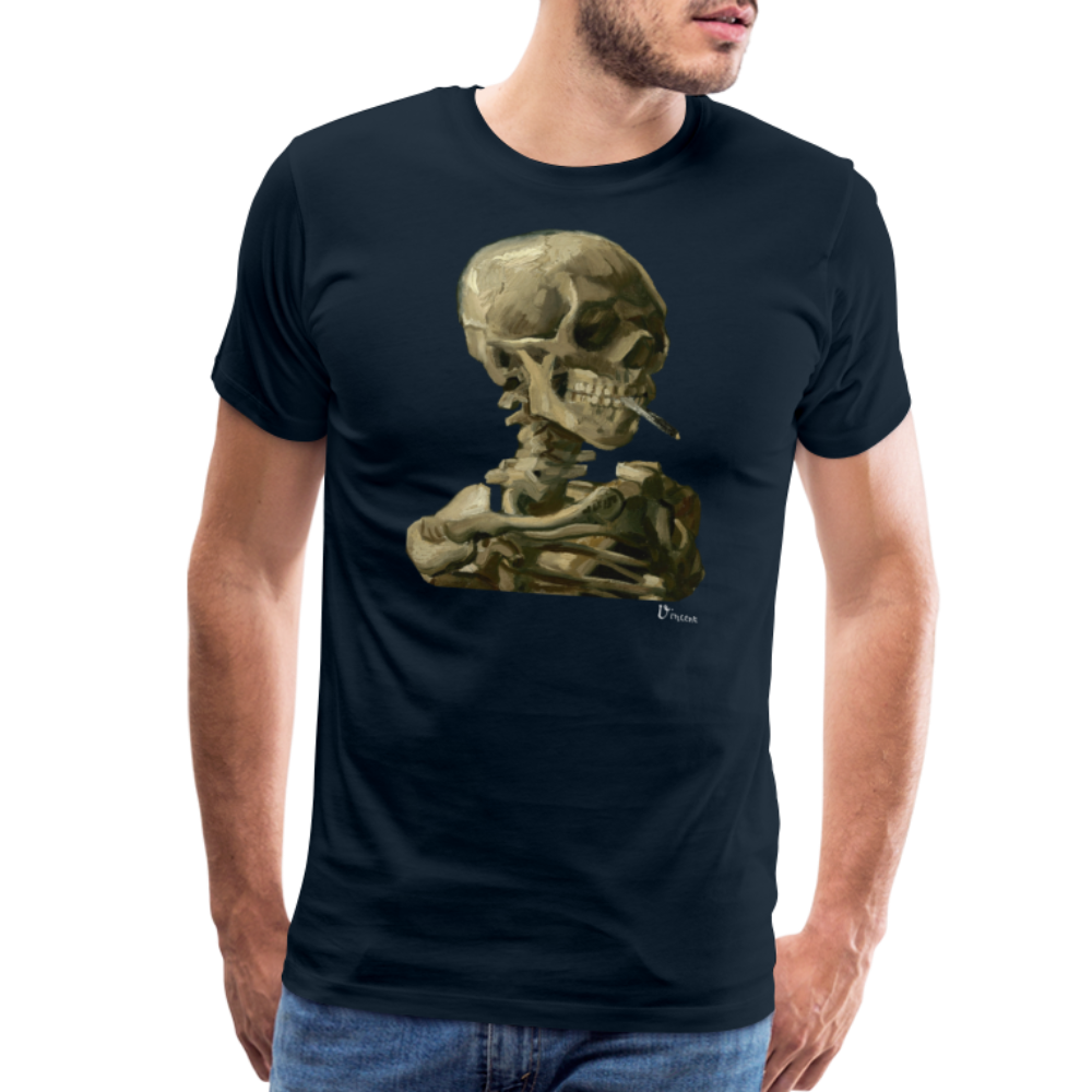 Van Gogh Skull of a Skeleton with Burning Cigarette 1886 T-Shirt-1
