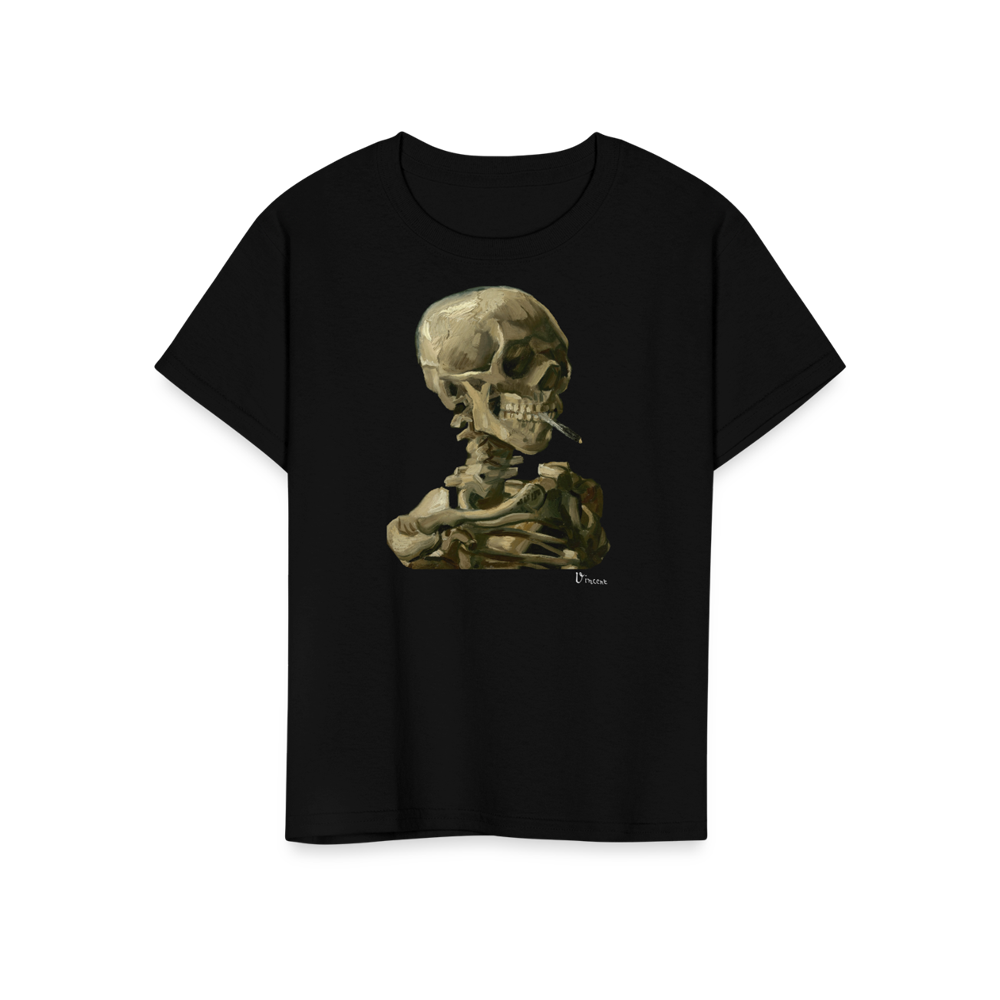 Van Gogh Skull of a Skeleton with Burning Cigarette 1886 T-Shirt-12